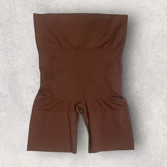 MeMoi 2 pack NWOT HIGH-WAISTED SEAMLESS FIRMING THIGH SHAPER MOCHA & BLACK 1x - Picture 3 of 7